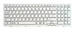 Replacement laptop keyboard SONY Vaio VPC-EH PCG-71811M PCG-71911M (WITH FRAME, WHITE)