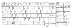 Replacement laptop keyboard TOSHIBA Satellite A500 A505 L350 L500 P200 P300 (WHITE)