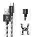 Dux Ducis K-ONE Series set 3x USB - USB Type C nylon cable (0.25 m, 1 m, 2 m) 2 A black