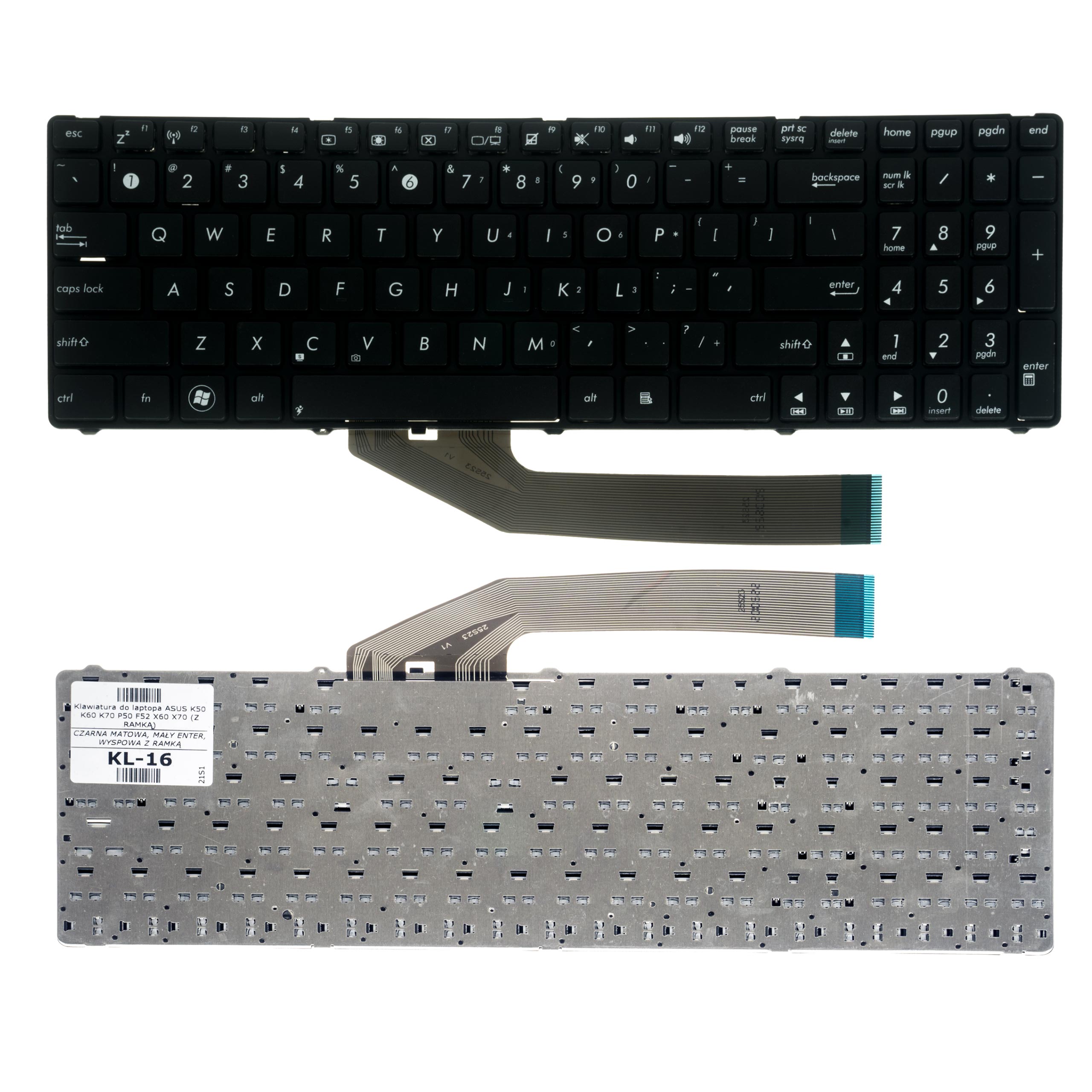 Replacement laptop keyboard ASUS K50 K60 K70 P50 F52 X60 X70 (WITH FRAME)