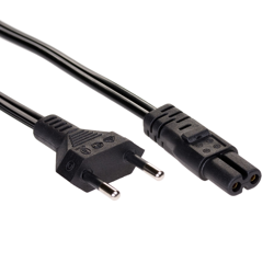 Kabel zasilający Akyga AK-RD-02A ósemka CCA CEE 7/16 / IEC C7 3 m
